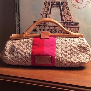 kate spade bamboo handle clutch bag